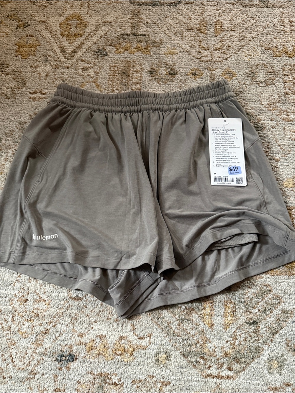 Lululemon jersey training SHR short - never worn!